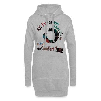all progress enso dark Kopie - Hoodie-Kleid - Grau meliert - Vorne