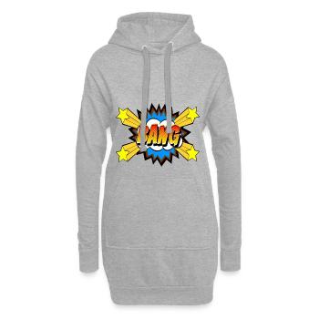 Comic Schrift Bang Retro Design - Hoodie-Kleid - Grau meliert - Vorne