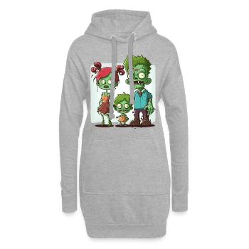 Unité des morts-vivants - Sweat-shirt à capuche long Femme - gris chiné - Devant