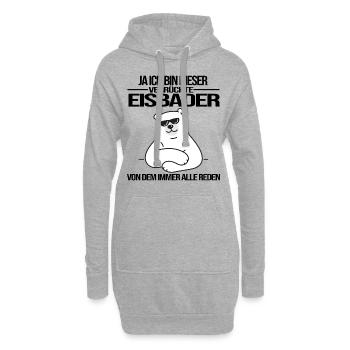 winterbader kälteresistent eisbader eischwimmer -C - Hoodie-Kleid - Grau meliert - Vorne