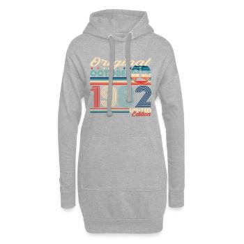 Octobre Né 1982 40e anniversaire Cadeau - Sweat-shirt à capuche long Femme - gris chiné - Devant
