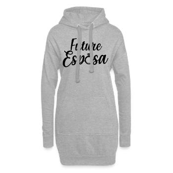 Future Esposa Fiançailles Mariage Douche nuptiale - Sweat-shirt à capuche long Femme - gris chiné - Devant