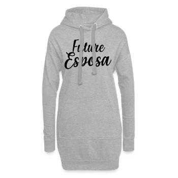 Future Esposa Fiançailles Mariage Douche nuptiale - Sweat-shirt à capuche long Femme - gris chiné - Devant