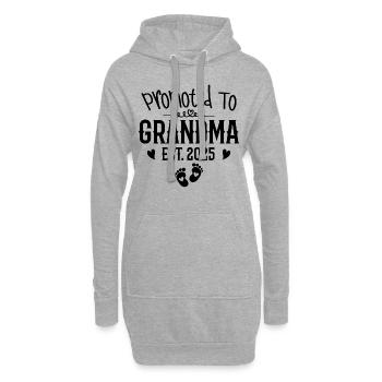 Promoted To Grandma 2025 New Grandma Grandmother - Sweat-shirt à capuche long Femme - gris chiné - Devant