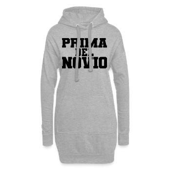 Prima del Novio Groom's Cousin Women Wedding Gift - Hoodie Dress - heather grey - Front