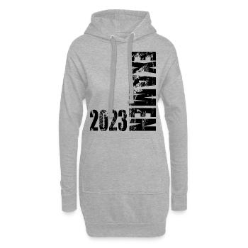 Examen 2023 Vintage Design - Hoodie-Kleid - Grau meliert - Vorne