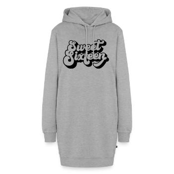 Sweet Sixteen Mignon cadeau de 16 ans - Sweat-shirt à capuche long Femme - gris chiné - Devant