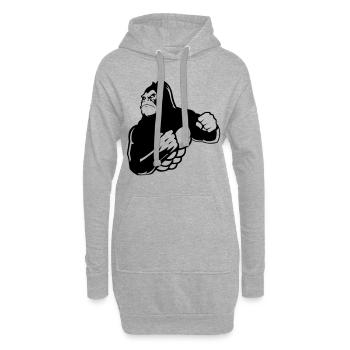 gorilla - Hoodie-Kleid - Grau meliert - Vorne