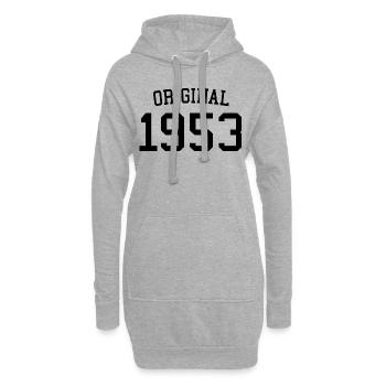 Original 1953 - 70 ans, cadeau de 70e anniversaire - Sweat-shirt à capuche long Femme - gris chiné - Devant