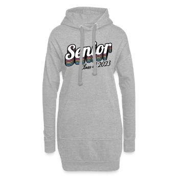 Abschlussklasse 2023 Retro Abschlussfeier Geschenk - Hoodie-Kleid - Grau meliert - Vorne