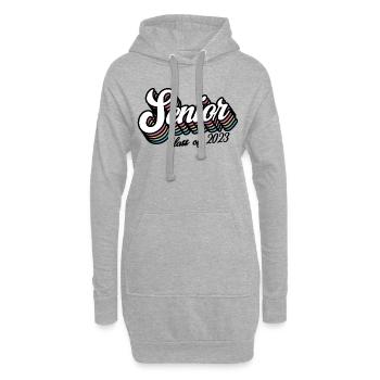Abschlussklasse 2023 Retro Abschlussfeier Geschenk - Hoodie-Kleid - Grau meliert - Vorne