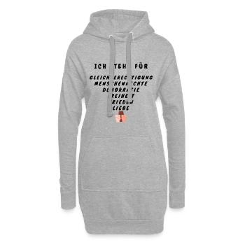 Gegen Rassismus Gegen Rechts Faust Geschenk - Hoodie-Kleid - Grau meliert - Vorne