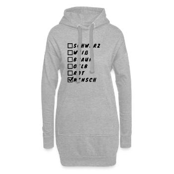 Gegen Rassismus & Gegen Rechts Antirassismus - Hoodie-Kleid - Grau meliert - Vorne