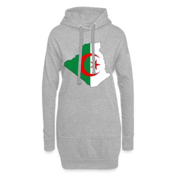 Algérie - Sweat-shirt à capuche long Femme - gris chiné - Devant