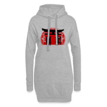Japanese Torii Japan Samurai - Hoodie Dress - heather grey - Front