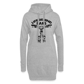 Leben hinter Gittern Mountainbike-Geschenk - Hoodie-Kleid - Grau meliert - Vorne