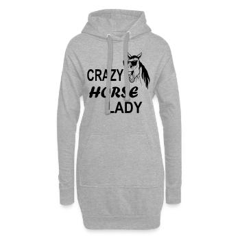 Crazy Horse Lady - Hoodie Dress - heather grey - Front