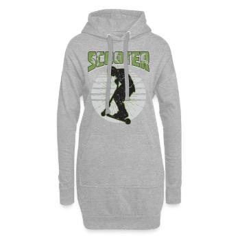 Scooter Stuntscooter Stunt Roller - Hoodie-Kleid - Grau meliert - Vorne