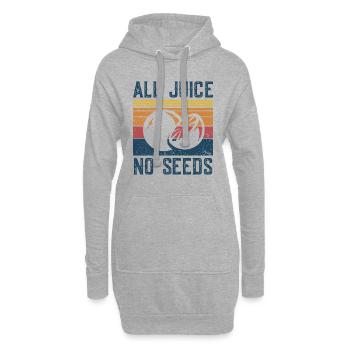 Drôle de chemise de vasectomie - All Juice No Seeds - Sweat-shirt à capuche long Femme - gris chiné - Devant