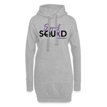 Unterstützen Sie Den Trupp - # Zystische Fibrose - Hoodie-Kleid - Grau meliert - Vorne