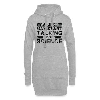 Warnung Kann Anfangen, Über Wissenschaft Zu Reden - Hoodie-Kleid - Grau meliert - Vorne
