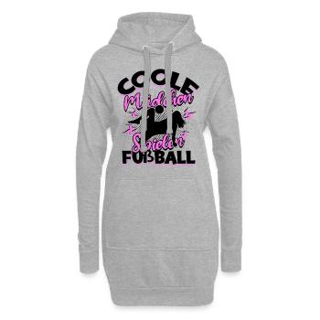 Coole Mädchen Spielen Fußball Fußballspielerin - Hoodie-Kleid - Grau meliert - Vorne