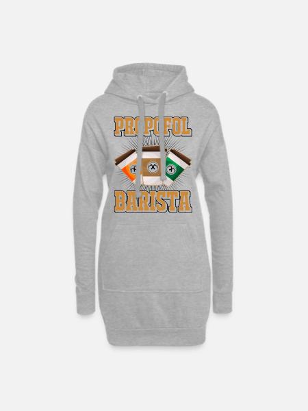 Propofol Barista - Laryngoscope Anesthesia Anesthesia - Hoodie Dress - heather grey
