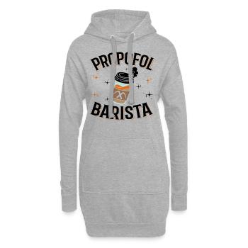 Propofol Barista - Laryngoskop Narkose Anästhesie - Hoodie-Kleid - Grau meliert - Vorne