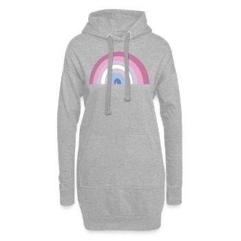 Flagge - LGBTQIA Rainbow Bigender - Hoodie-Kleid - Grau meliert - Vorne