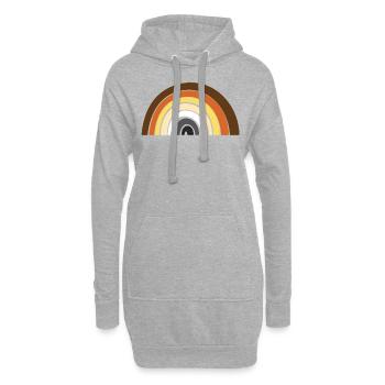 Drapeau - Ours arc-en-ciel LGBTQIA - Sweat-shirt à capuche long Femme - gris chiné - Devant