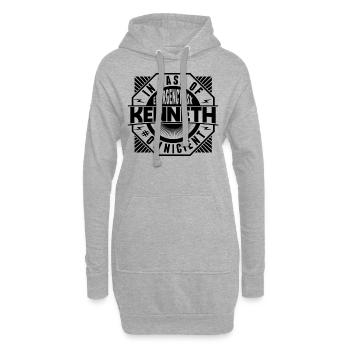 En cas d’urgence, demandez à Kenneth - Sweat-shirt à capuche long Femme - gris chiné - Devant