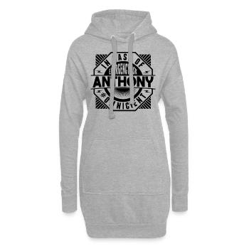 Demandez à Anthony en cas d’urgence - Sweat-shirt à capuche long Femme - gris chiné - Devant