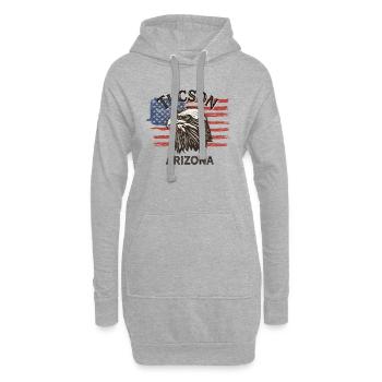 USA Flagge Adler Arizona Vintage Tucson - Hoodie-Kleid - Grau meliert - Vorne