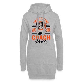 Ich Schreie Nicht - MMA Coach - Hoodie-Kleid - Grau meliert - Vorne