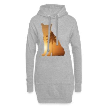 Sommerstrand - Akita - Hoodie-Kleid - Grau meliert - Vorne