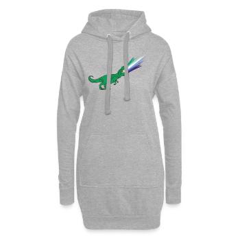 Drapeau gay LGBTQ - Dinosaures - Sweat-shirt à capuche long Femme - gris chiné - Devant