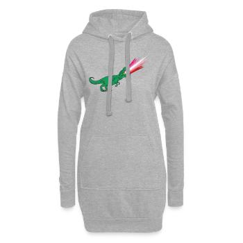 Drapeau rouge à lèvres LGBTQ - Dinosaures - Sweat-shirt à capuche long Femme - gris chiné - Devant