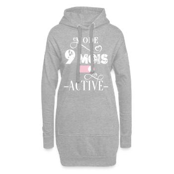 Future maman, idée cadeau annonce grossesse humour - Sweat-shirt à capuche long Femme - gris chiné - Devant