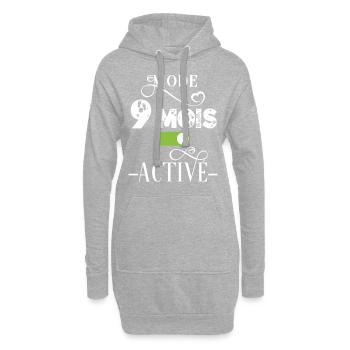 Future maman, idée cadeau annonce grossesse humour - Sweat-shirt à capuche long Femme - gris chiné - Devant