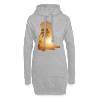 Sommerstrand - Berner Berg - Hoodie-Kleid - Grau meliert - Vorne