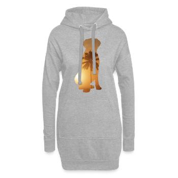 Sommerstrand - Mastiff - Hoodie-Kleid - Grau meliert - Vorne