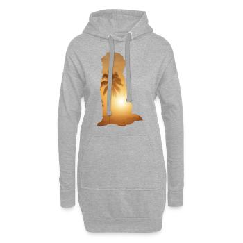 Sommerstrand - Neufundland - Hoodie-Kleid - Grau meliert - Vorne