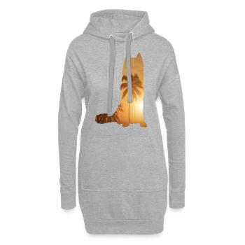 Plage d’été - Alaskan Husky - Sweat-shirt à capuche long Femme - gris chiné - Devant
