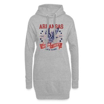 Retro USA Adler Freiheit 1836 Vintage Arkansas - Hoodie-Kleid - Grau meliert - Vorne