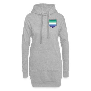 Sac drapeau de la Fierté gaie LGBTQ - Sweat-shirt à capuche long Femme - gris chiné - Devant