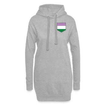 LGBTQ Genderqueer Pride Flagge Tasche - Hoodie-Kleid - Grau meliert - Vorne