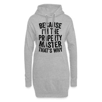 Parce que je suis le maître de propriété - Sweat-shirt à capuche long Femme - gris chiné - Devant