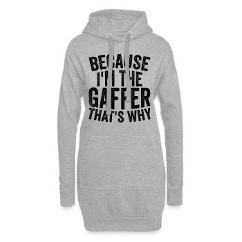 Parce que je suis le gaffeur - Sweat-shirt à capuche long Femme - gris chiné - Devant