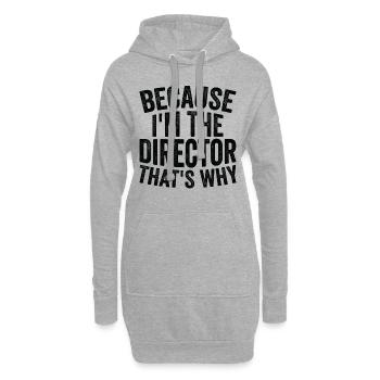 Parce que je suis le réalisateur - Sweat-shirt à capuche long Femme - gris chiné - Devant