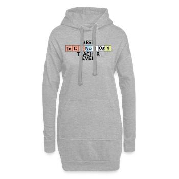 Meilleur professeur de technologie de tous les temps - Sweat-shirt à capuche long Femme - gris chiné - Devant